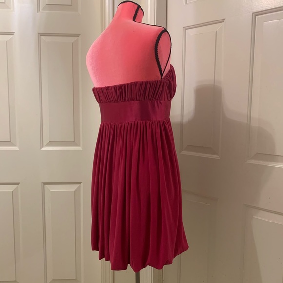 Bebe babydoll strapless dress w/silk trim - Picture 6 of 8